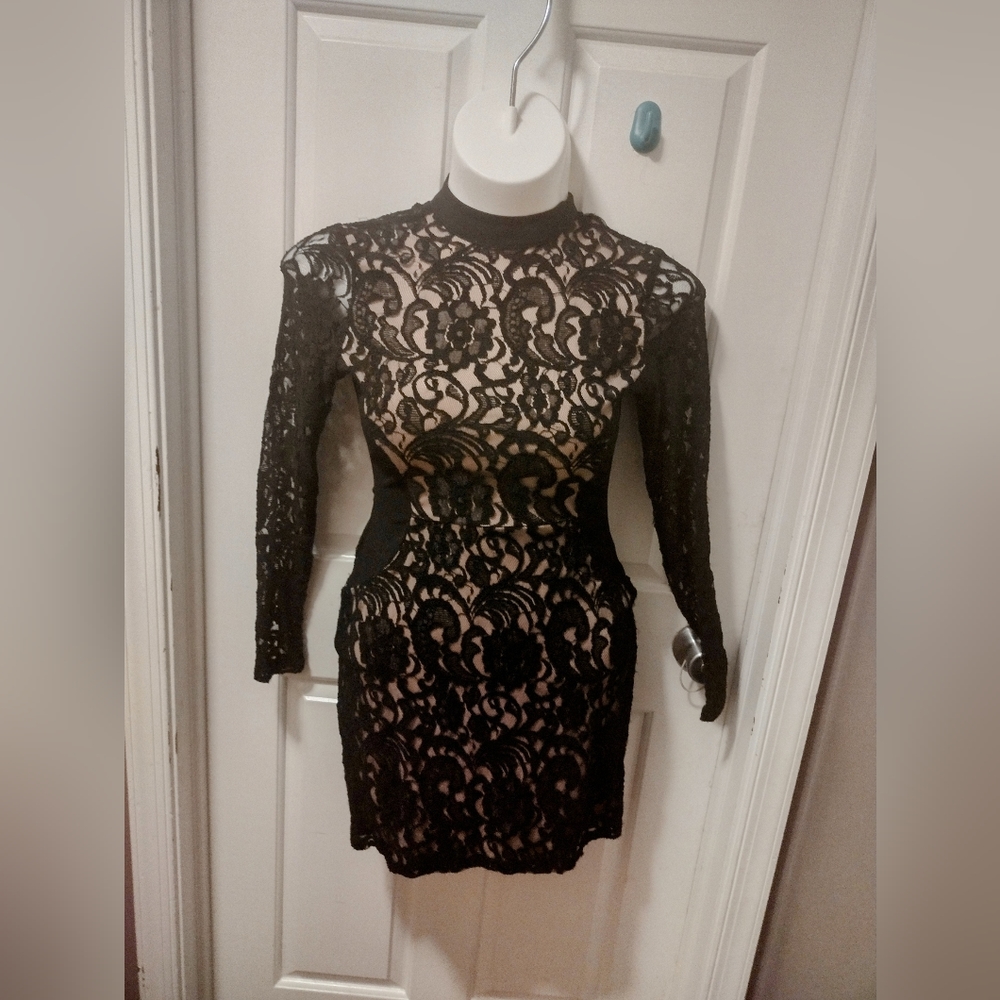 Windsor Black Lace Dress Sz 7
